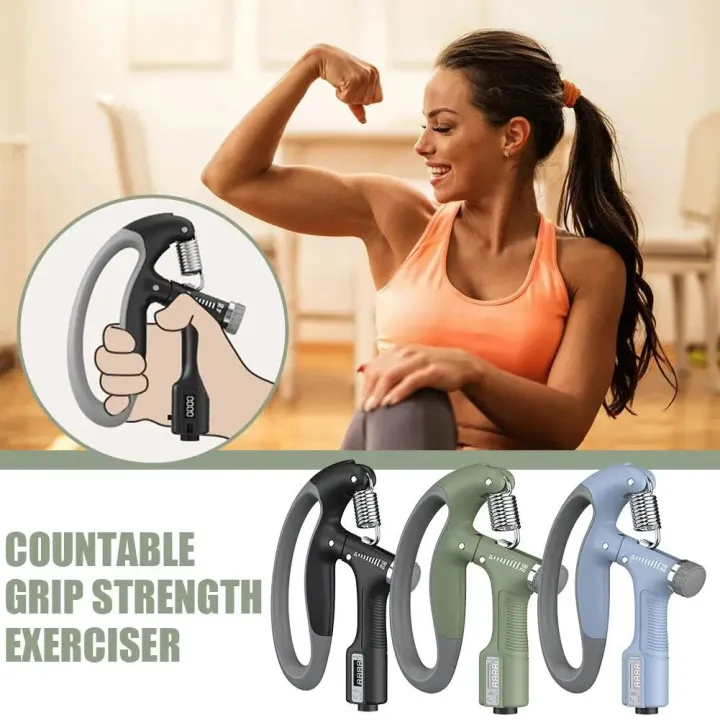 Adjustable R-Type Hand Grip Exercise Countable Strength Pinch Expander ...