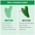 Flfwlass Facial Massager Jade Roller and Gua Sha Stone. 