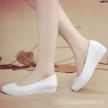 Ancient Style Nurse Shoes Beauty Salon White Flat Bottom Working Waiter Women's Comfortable Cloth Shoes Wedge Old Beijing White Shoes Small *. 