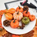 NYT Fake Artificial Mini Pumpkin Gourd Acorn Berries Maple Leaf Foam Pumpkin For 50Pcs Halloween Thanksgiving Decorations. 