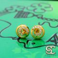 Gold Plated Derana Earrings For Ladies With White Stone Fashion Stylish Rich Look Earring For Women. 