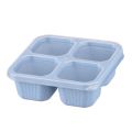 【WEJA】4 Compartments Snack Boxes Wheat Straw Meal Prep Reusable Food Storage Lunch Box for Adults & Kids. 