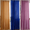 100x250cm Punching Solid Color Soft Window Blackout Curtain Bedroom Draperies. 