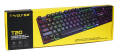 RGB Gaming Keyboard T WOLF T20 USB Wired LED Rainbow Backlit Gamers 7 Colors Lighting Keyboard. 