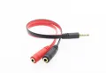 3.5mm Jack Headphone Mic Audio Y Splitter Cable 1 Male to 2 Female with Separate Headset/Microphone Adapter. 