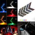 2pcs/set 14 SMD LED Arrow Panel Car Truck Rear View Mirror Indicator Turn Signal Light LED Rearview Strobe Warning Safety Lights-green. 