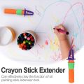 15 Pcs Oil Pastel Extender Metal Holder Crayon Holder Tool Extender Plastic Drawing Crayon Cap Crayon Pen Cap. 