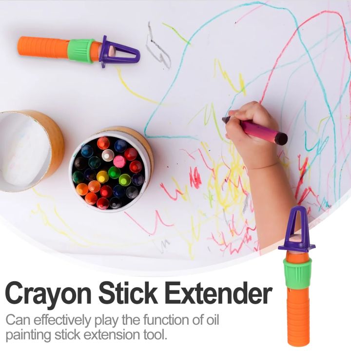 15%20Pcs%20Oil%20Pastel%20Extender%20Metal%20Holder%20Crayon%20Holder%20Tool%20Extender%20Plastic%20Drawing%20Crayon%20Cap%20Crayon%20Pen%20Cap%20-%20Image%203