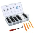 100PCS Universal Plastic Fender Clips Auto Car Push Retainer Pin Rivet Trim Clip Panel Auto Fastener Kit Assortment+Tool. 