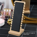 Small Size Bamboo Leather Soft Mat Multiple Necklace Display Stand Necklace Bracelets Chains Organizer Holder for Home A. 