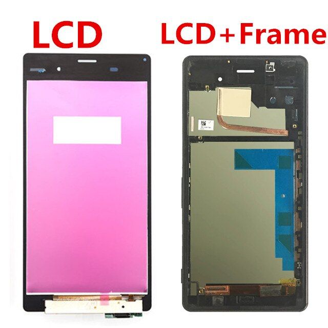 JIEYER For Xperia Z3 Display Touch Screen Frame Xperia Z3 LCD Screen Dual D6603 D6633 D6653