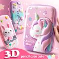 【HOT】 3D Pencil Case EVA Storage Box Lovely Pink Unicorn Cartoon Pen Bag For School Girl Kawaii Stationery Gift Pouch Eraser Holder IN. 