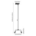 Heavy Duty Ultra Light weight Adjustable Quadripod Walking Stick with Metal Base | Walking Stick for Old Age People, Senior Citizen & Patients Man Women and Adults. 