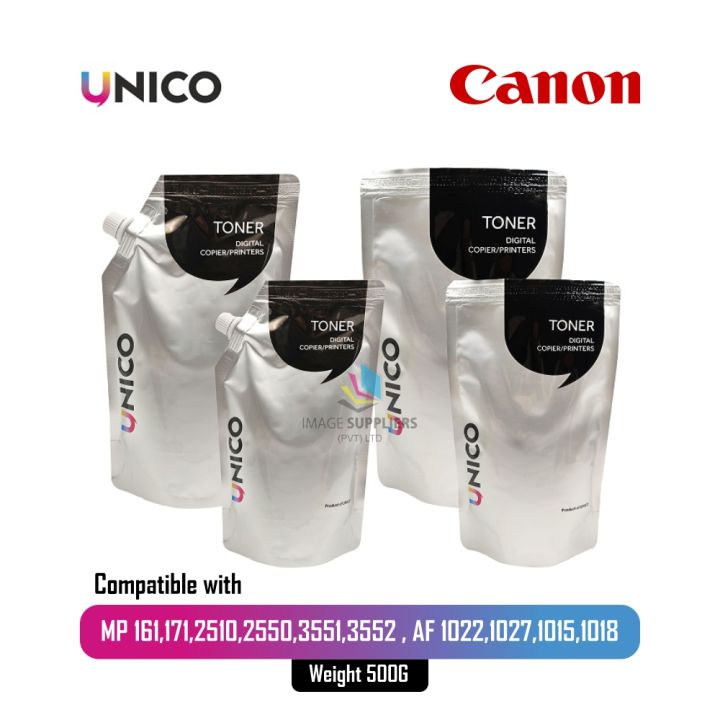 Unico Toner Powder 500G Compatible Ricoh Mp 161 171 2510 2550  3551  3552, Af 1022 1027 1055 1018