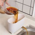 1 Pcs PP Household Kitchen Waste Bucket Strainer Multifunctional Drain Trash Can Storage Box Drain Bucket Sink Food Organization. 