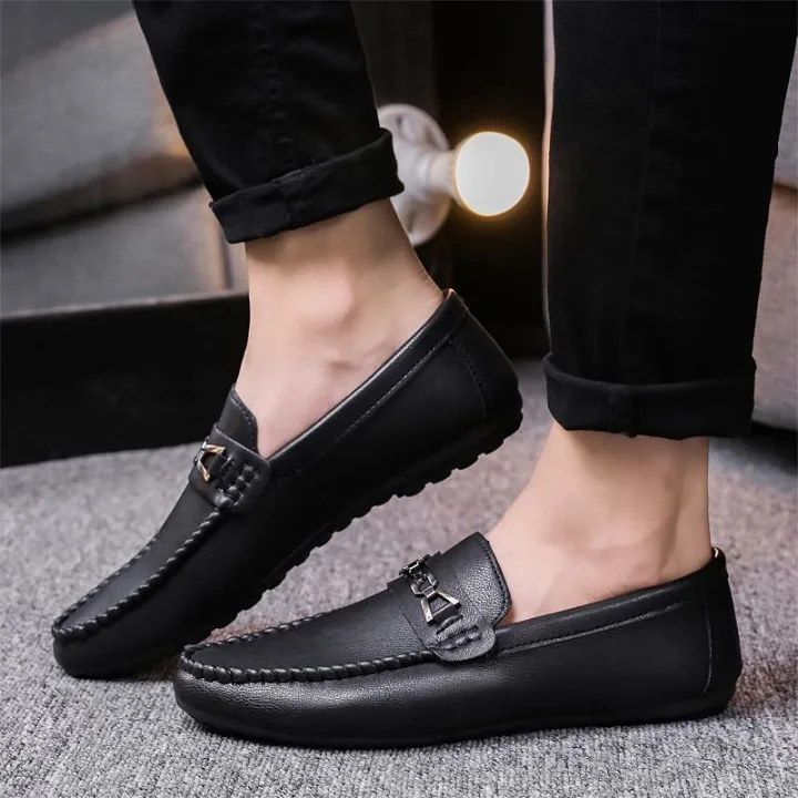 Tods%20Men's%20Spring%20New%20Fashionable%20Men's%20Shoes%20Casual%20Leather%20Shoes%20Korean%20Style%20All-Matching%20Lazybones'%20Shoes%20Slip-on%20Men's%20Fashion%20Shoes%20-%20Image%204