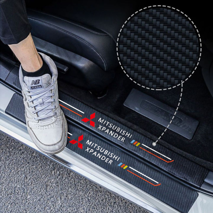 Sieece%20For%20Mitsubishi%20Xpander%204PCS%20Car%20Door%20Sill%20Protector%20Auto%20Carbon%20Fiber%20Threshold%20Strips%20Sticker%20Anti%20Scratch%20Car%20Sticker%20Car%20Accessories%20Exterior%20-%20Image%208