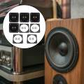 Speaker Terminal Plates, Direct Replacement Accessories Subwoofer Box for Home Stereo 4 pieces. 