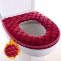 Toilet Cover Plush Seat Cover Models Waterproof Universal Model Toilet Ring Washable Zipper Bathroom Mat Decorative Toilet Seat. 