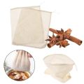 Cotton Cloth Bag Reusable Locking Spice Strainer Mesh Filter Chinese Medicine Herbal Ball Cooking Tools Colander Soup Tea Bag. 