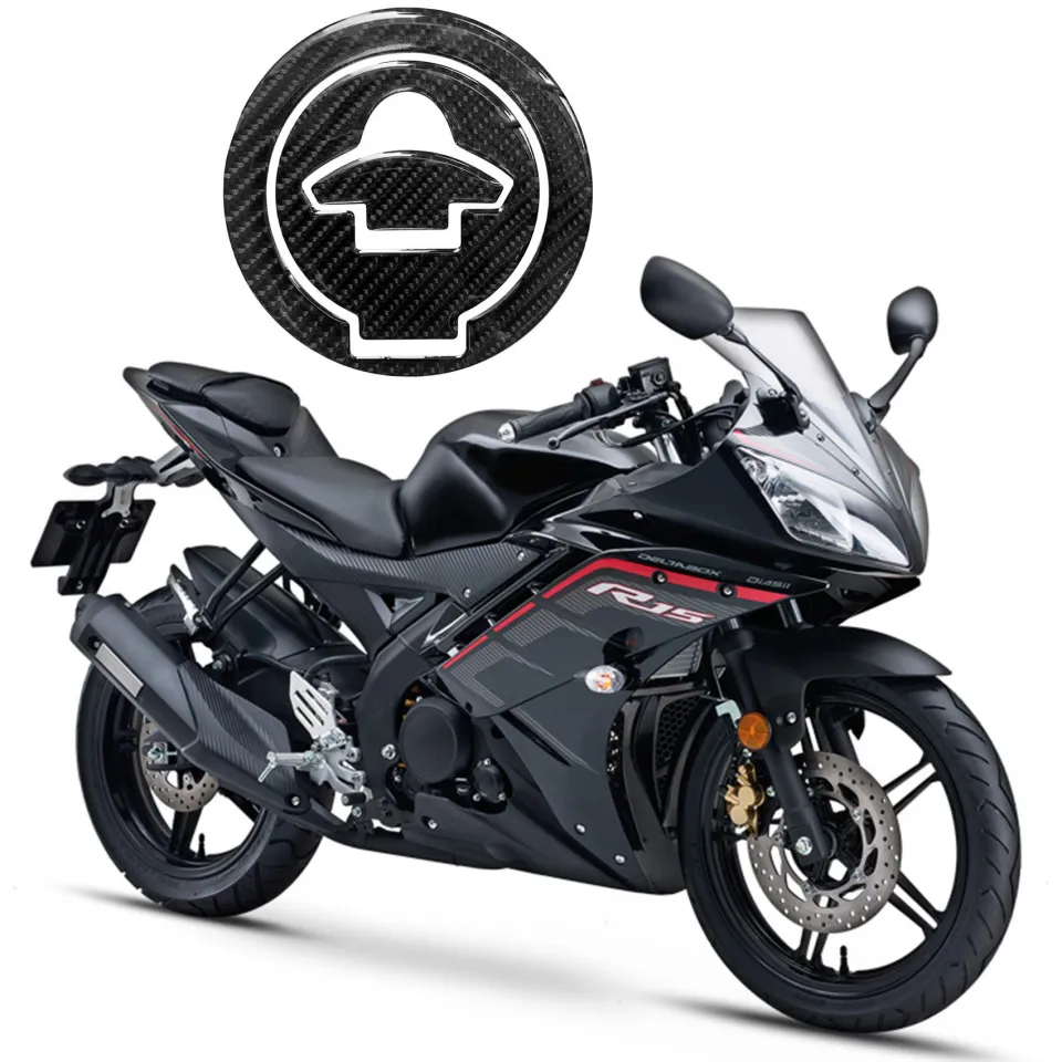 Autocollant Bouchon Réservoir Carbone KIMISS - Protection Décoration Pour Yamaha YZF-R3, R125, MT-03, Etc. - 9