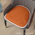 Chair Sand Negotiation Mat Commercial Horseshoe Plaid Makeup ～ Chess Placemat Semi-Round ins Nail Hair Chair Seat Net Red Chair ;. 