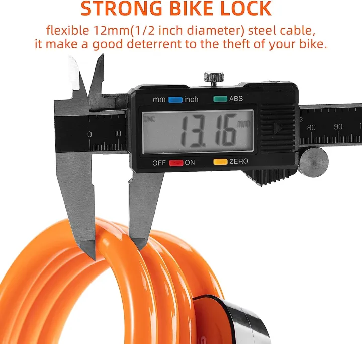 ROCKBROS%20Bike%20Lock%20Cable%204%20Feet%20Bicycle%20Cable%20Lock%20with%20Mounting%20Bracket%202%20Secure%20Keys%201/2%20Inch%20Diameter%20-%20Image%205