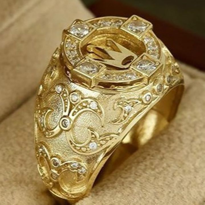 Men's%20Luxury%20Jewelry%2018k%20Gold%20Crown%20Natural%20Diamond%20Ring%20Birthday%20Present%20-%20Image%204