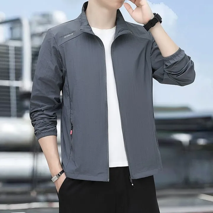 Outdoor%20Sports%20Quick-Drying%20Wind%20Shield%20Summer%20Ultra-Thin%20Sun%20Protection%20Clothing%20Men's%20Loose%20Breathable%20Jacket%20Casual%20Stand-up%20Collar%20Jacket%20-%20Image%205