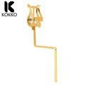 KOKKO Saxophone Marching Clamp-on Clip Holder Lyre With Bent Stem Portable Metal Music Clip Musical Instrument Accessories. 