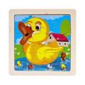 Mini Size 11*11CM Kids Toy Wood Puzzle -5pcs. 