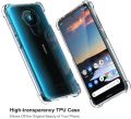 For Nokia 5.3 Back Cover Shockproof Transparent Soft TPU Silicone Protector Phone Case with Shock Absorption Bumper Corners. 