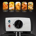 Migeet Stainless-Steel Electric Deep Fryer with Timer and Temperature Knobs, Fried Chicken Burger Fries Temperature Control Large Capacity Stainless Steel. 