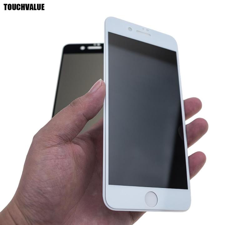 i Phone 7 Plus Privacy Protection 3D Curved Tempered Glass Full Screen Shield - White