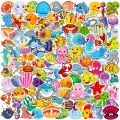 10/30/50/100pcs Cute Marine Animals Stickers Ocean World Cartoon Decals Kids Toy Scrapbook Laptop Luggage Phone Graffiti Sticker. 