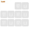 Seamless Wall Hanging Storage Hooks Home Office Clock Wall Racks Transparent Non-Trace Photo Frame Hole Hanger. 
