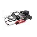 Kqueebee 2 Pcs Chassis Car Body Shell Plastic RC Accessory for RC Car Parts, Black-White & Orange. 