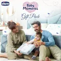 Chicco Baby Moments Baby Essentials Gift Pack (Blue) with 5 Baby Skin & Haircare Products | Baby Care Gift Set for Newborn (0-5) years. 