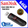 SanDisk Original Cruzer Glide USB Flash Drive 64GB USB 3.0. 