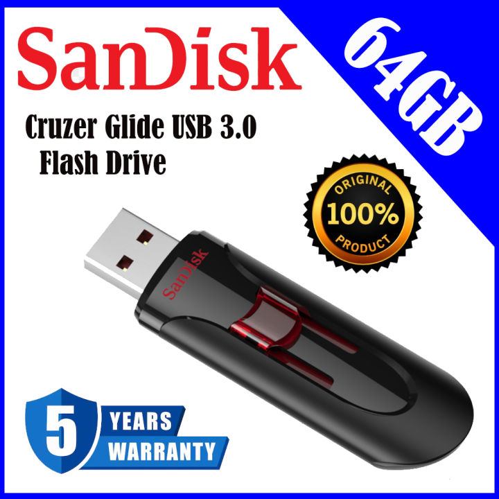 SanDisk Original Cruzer Glide USB Flash Drive 64GB USB 3.0