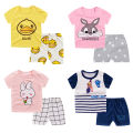 bellylady 2pcs/set Boys irls Soft Cotton Short Sleeves Shirt + Shorts Suit e Wear. 
