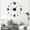 Creative Frameless DIY Wall Clock Wall Decal Home Silent Clock Living Room Office Wall Decoration. 
