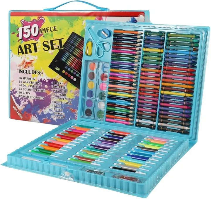 150%20Pcs%20Kids%20Art%20Set:%20Children's%20Drawing%20Set%20with%20Watercolor%20Pens,%20Crayons,%20Oil%20Pastels,%20Painting%20Tools,%20and%20Art%20Supplies%20Stationery%20Set%20-%20Image%203