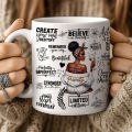 Believe in yourself mug, Motivational coffee cup for women, Daily affirmations mug, Make yourself a priority black women mug, Mug for girl, Gift for girl, Mugs for girls, Inspirational mug, Positive quotes, Good morning coffee mug. 