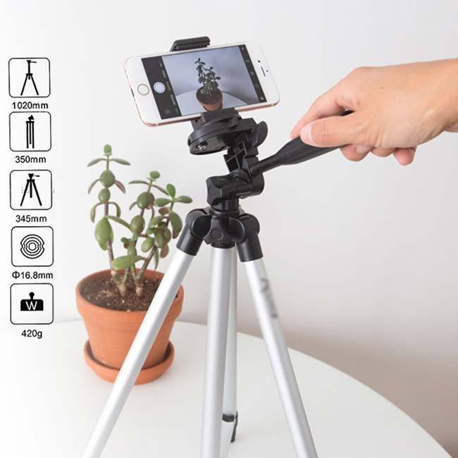 Tripod 3110 / 3120 Portable Adjustable Aluminum Lightweight Mobile Phone Digital DSLR Camera Stand
