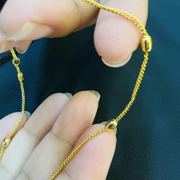 Gold%20Plated%20latest%20OVAL%20Type%20Anklet%20Foot%20Jewelry%2010inch%20Box%20Chain%20Kolusu%20for%20Women%20-%20Image%208