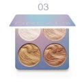 4 Colors Waterproof Face Baked Highlighter Palette Bronzers Powder Shiny Brighten Skin Tone Makeup Luminous Contour Long Lasting. 