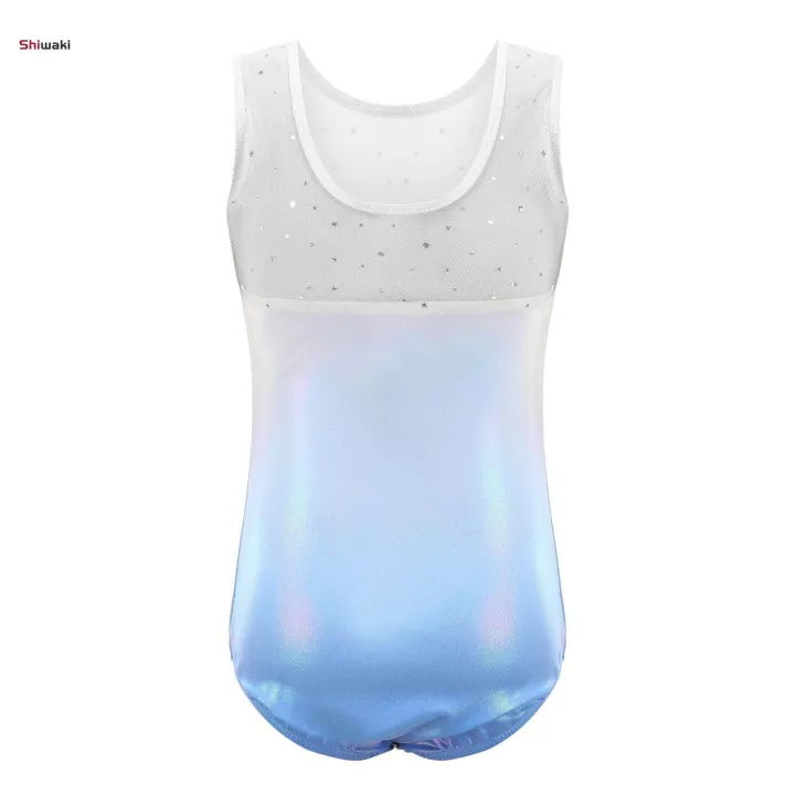 Girls%20Gymnastics%20Leotards%20Athletic%20Clothes%20Dance%20Leotards%20Tulle%20Splicing%20Sleeveless%20Ballet%206%20-%20Image%203