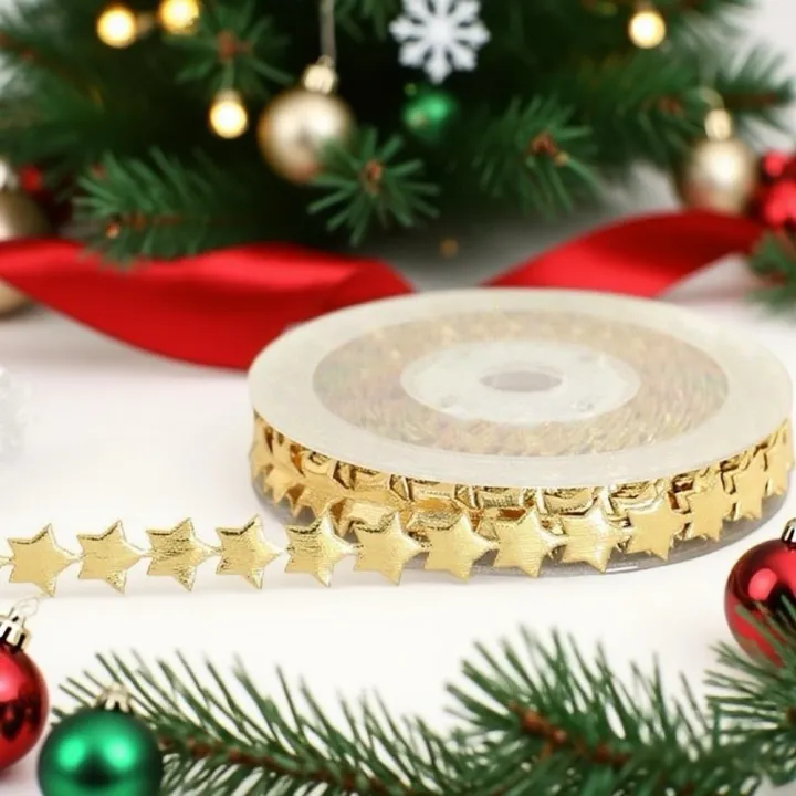 Artificial%20Star%20Decorative%20Ribbon%20Pu%20DIY%20Christmas%20Tree%20Hanging%20Ornaments%2010%20Meter%20Silver%20Star%20Packaging%20Gift%20Box%20Ribbon%20-%20Image%202