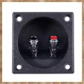 Kqueebee Square Shape Double Binding Post Type Speaker Box Terminal Cup Black. 